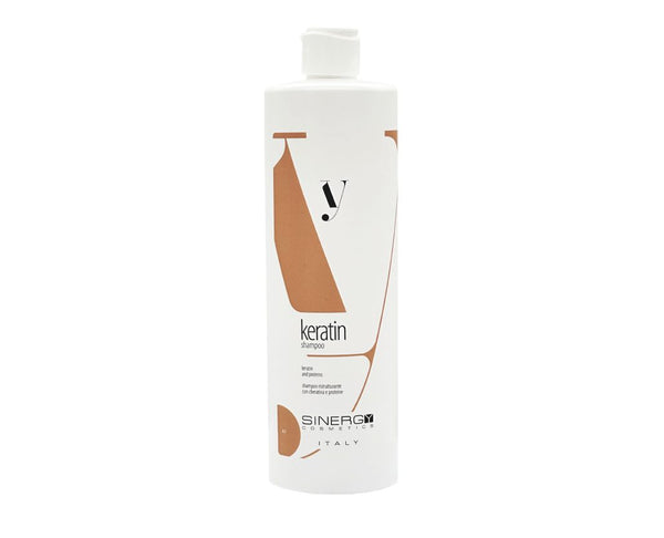 SINERGY COSMETICS Y4.1 KERATIN SHAMPOO RIPARATORE PER CAPELLI SFIBRATI - RECONSTRUCTION SYSTEM - 500 ml CON CHERATINA