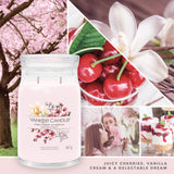 yankee candle PINK CHERRY VANILLA candela profumata grande