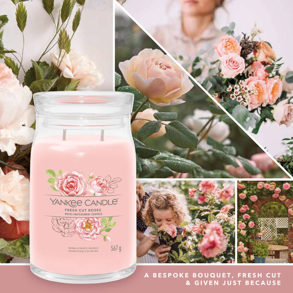 yankee candle FRESH CUT ROSES candela profumata grande
