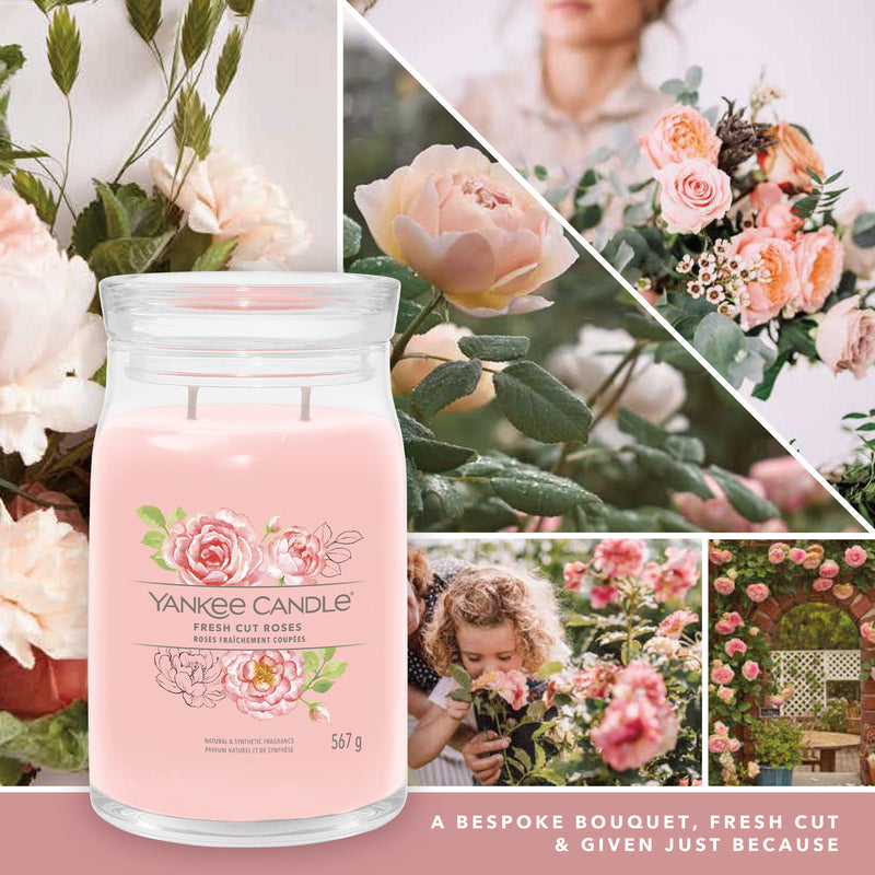 yankee candle FRESH CUT ROSES candela profumata grande