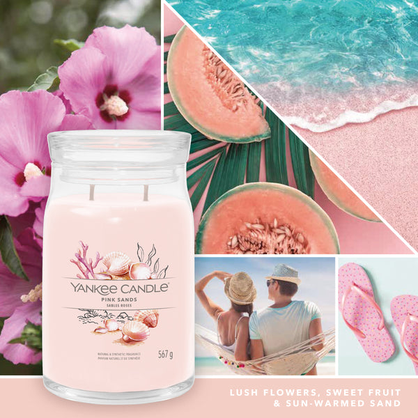 Yankee candle pink sands candela profumata grande
