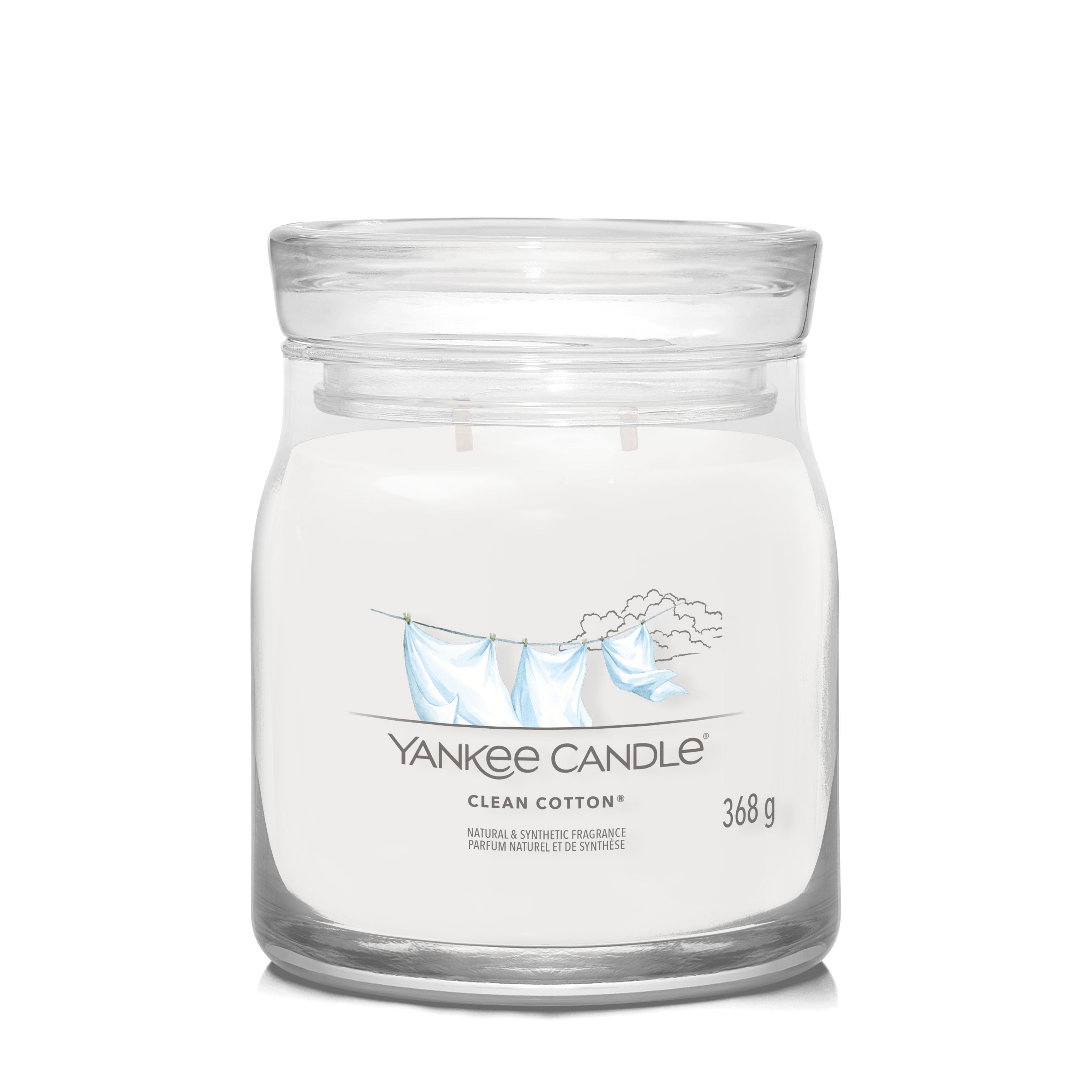 YANKEE candle CLEAN COTTON candela profumata media