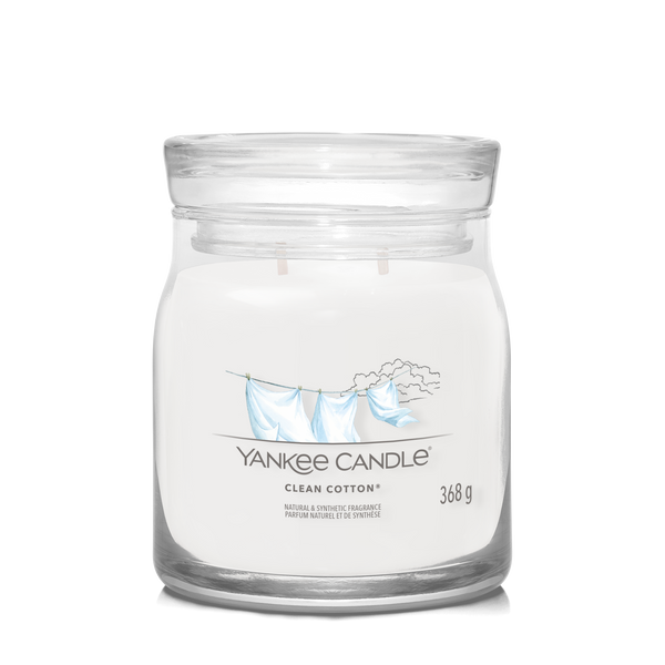 YANKEE candle CLEAN COTTON candela profumata media