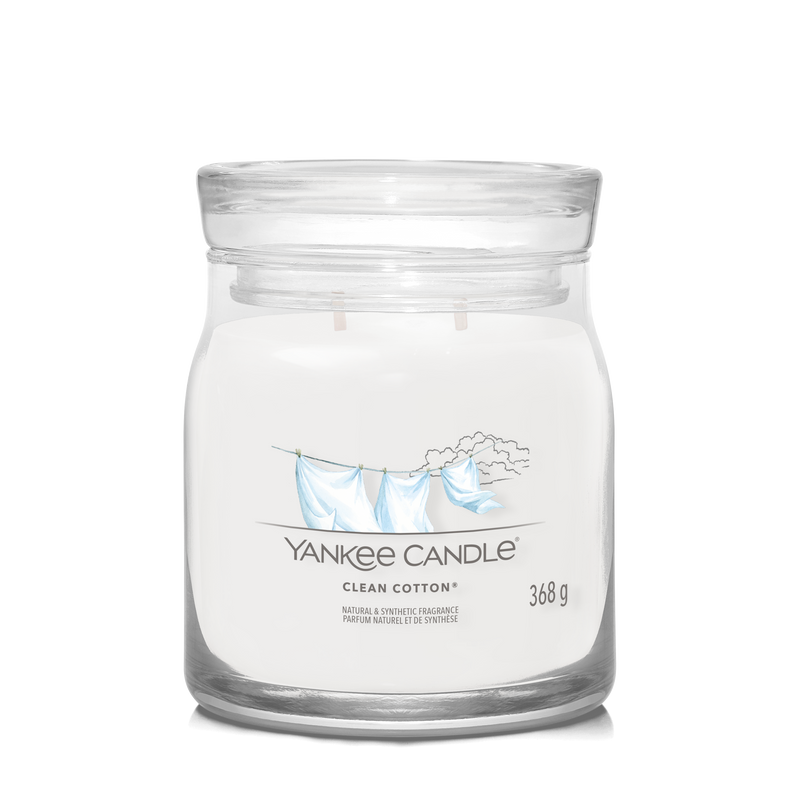 YANKEE candle CLEAN COTTON candela profumata media