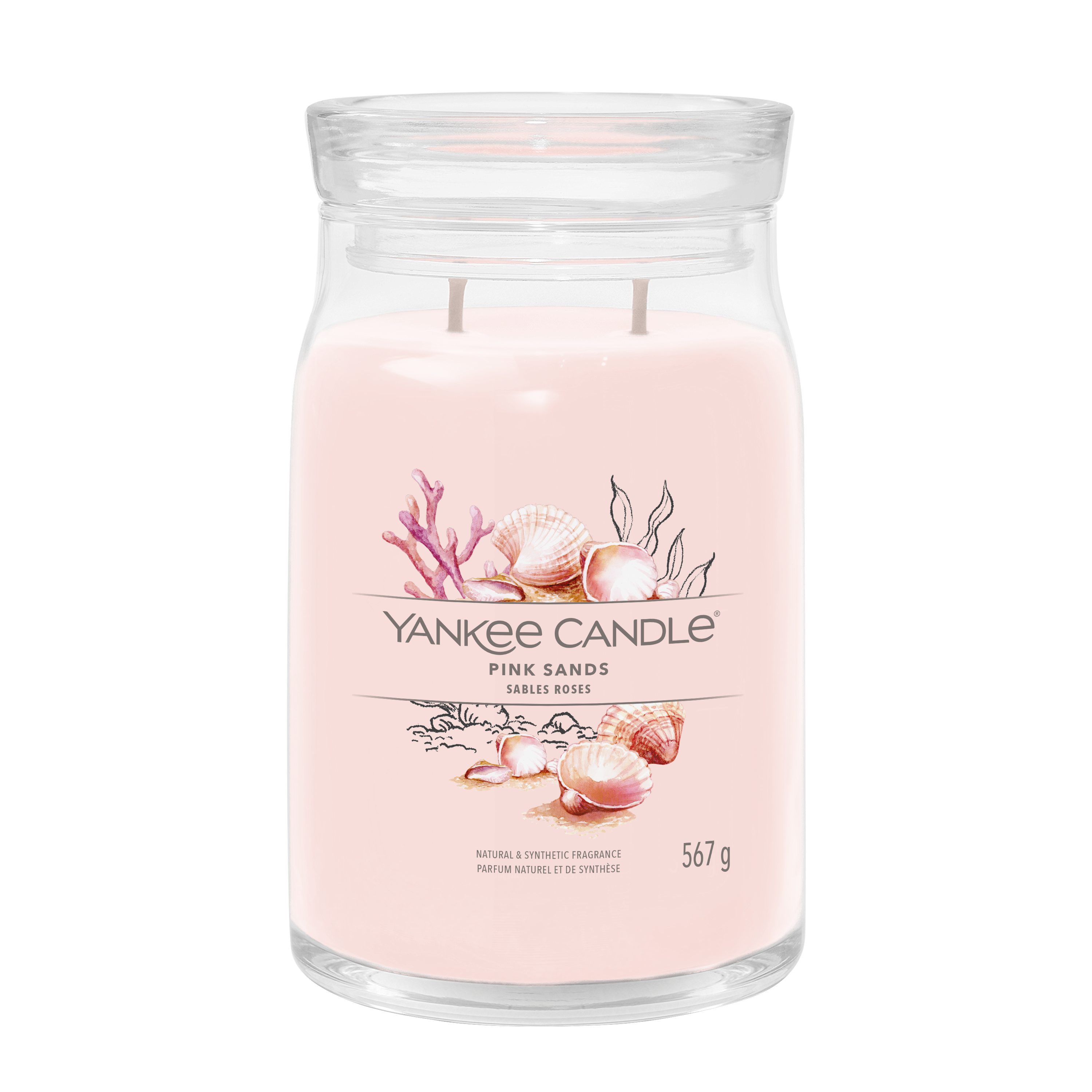 Yankee candle pink sands candela profumata grande