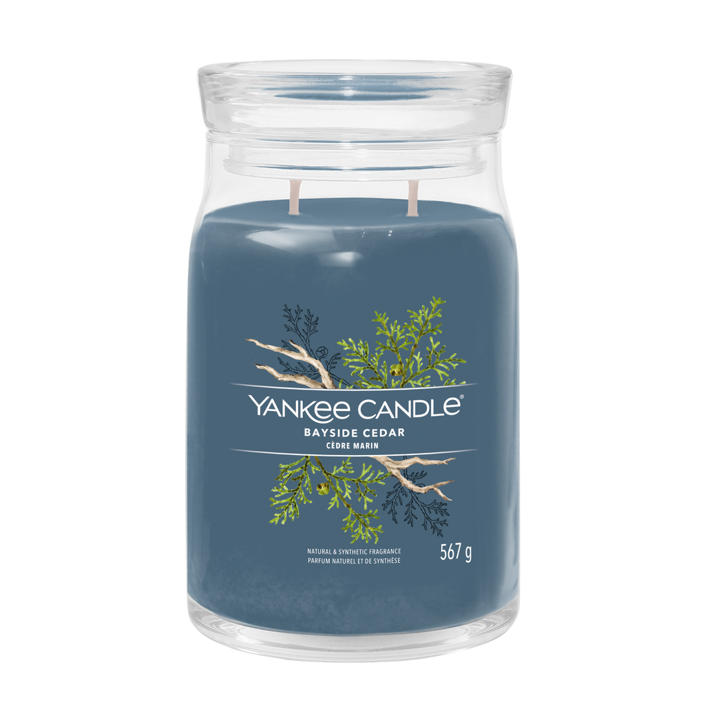 yankee candle BAYSIDE CEDAR candela profumata grande