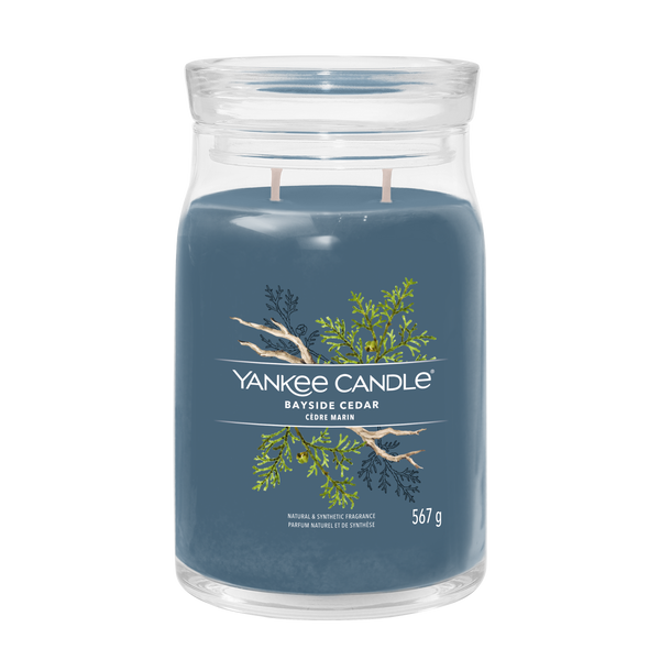 yankee candle BAYSIDE CEDAR candela profumata grande