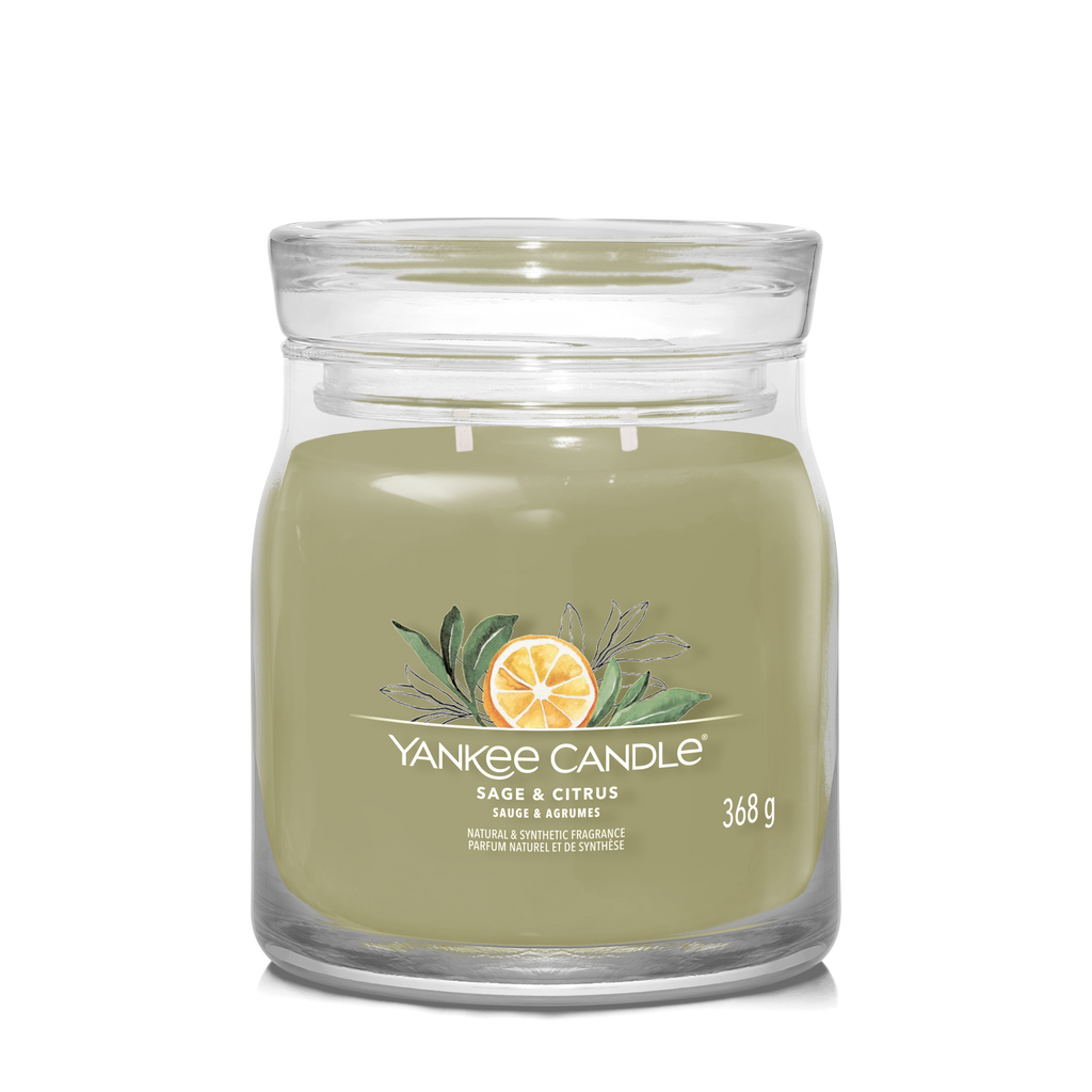 yankee candle SAGE & CITRUS candela profumata media