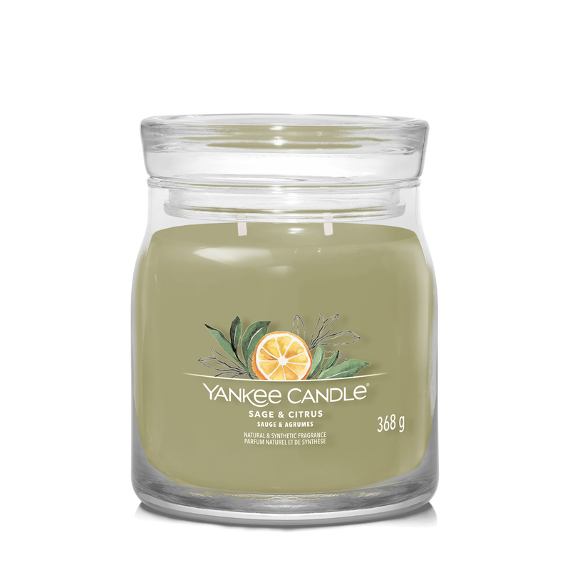 yankee candle SAGE & CITRUS candela profumata media