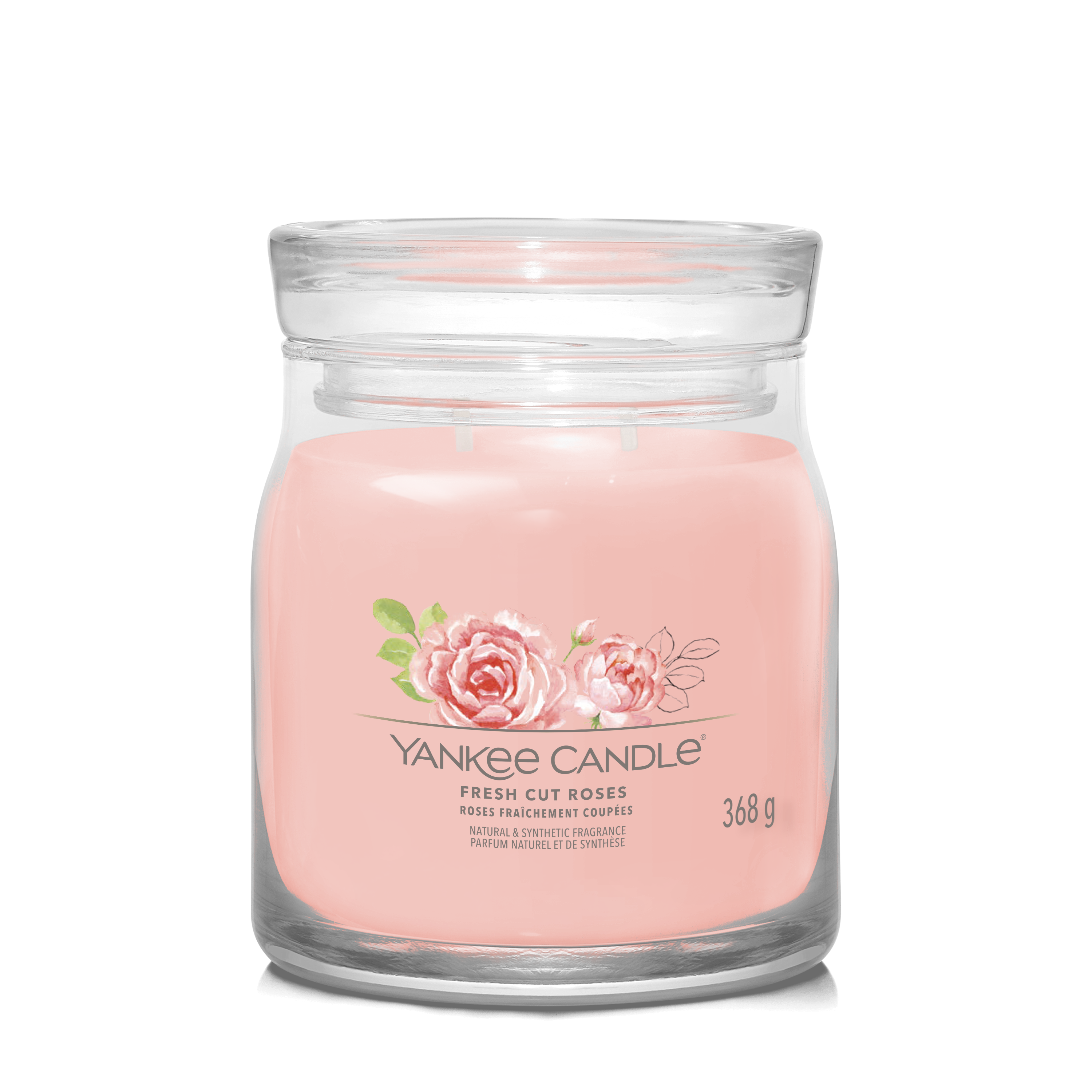yankee candle FRESH CUT ROSES candela profumata media