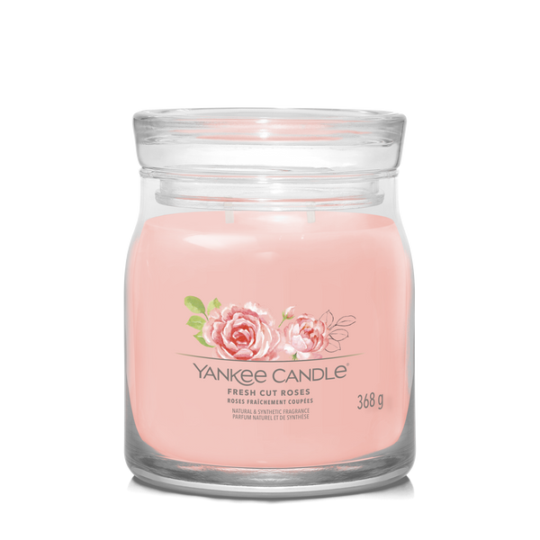 yankee candle FRESH CUT ROSES candela profumata media