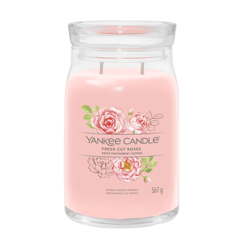 yankee candle FRESH CUT ROSES candela profumata grande