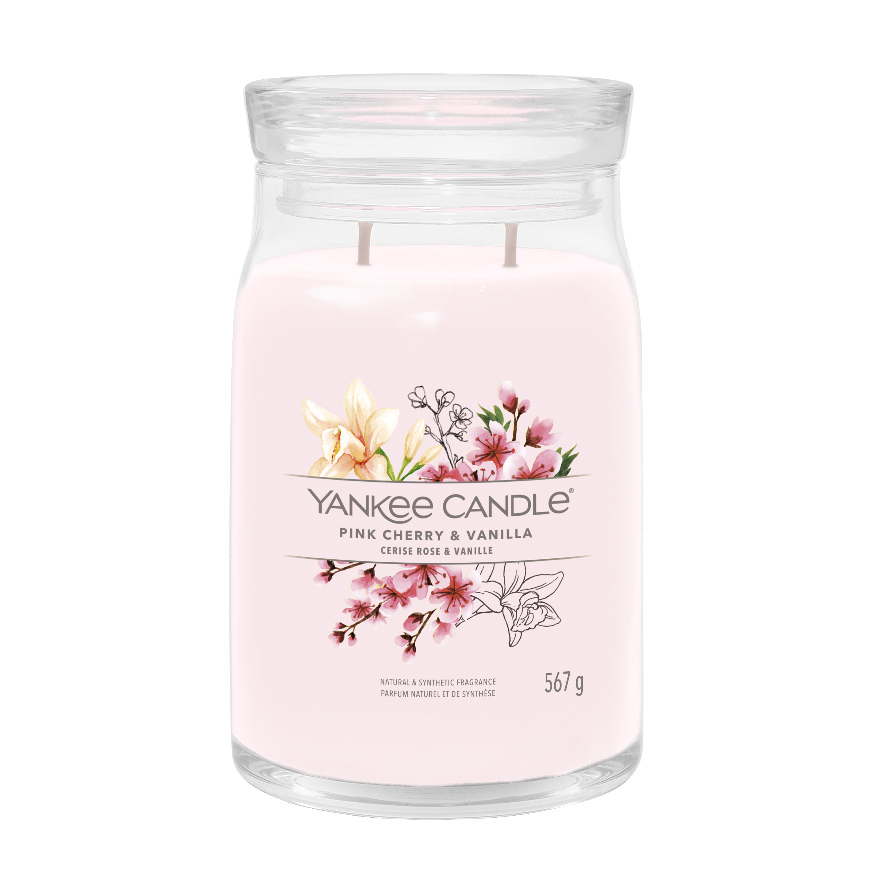 yankee candle PINK CHERRY VANILLA candela profumata grande