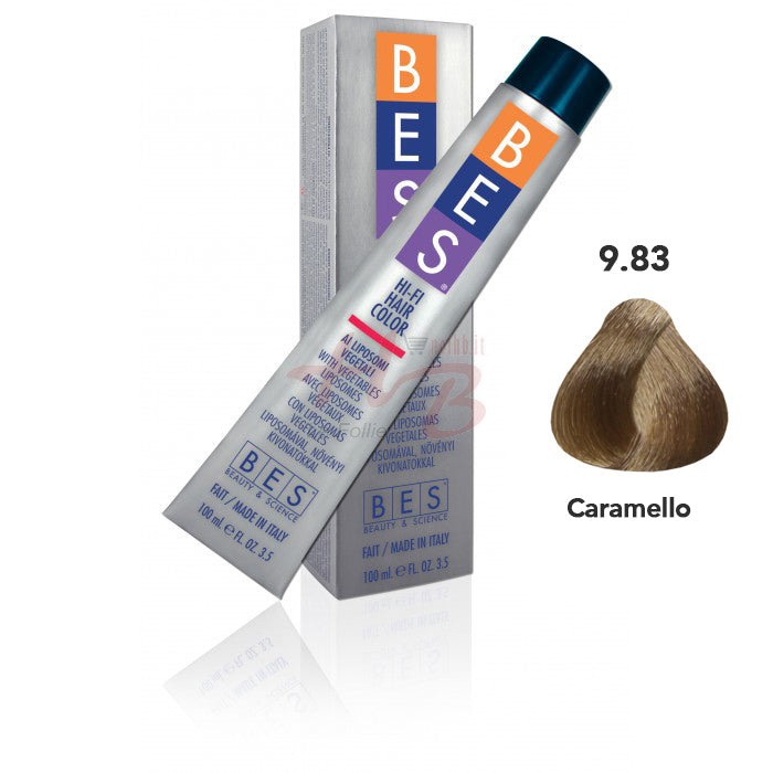 Bes Hi-Fi Hair Color Liposomi vegetali 9.83 BIONDO CHIARISSIMO BEIGE DORATO- Tinta per capelli - 100ml