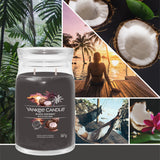 yankee candle BLACK COCONUT candela profumata grande