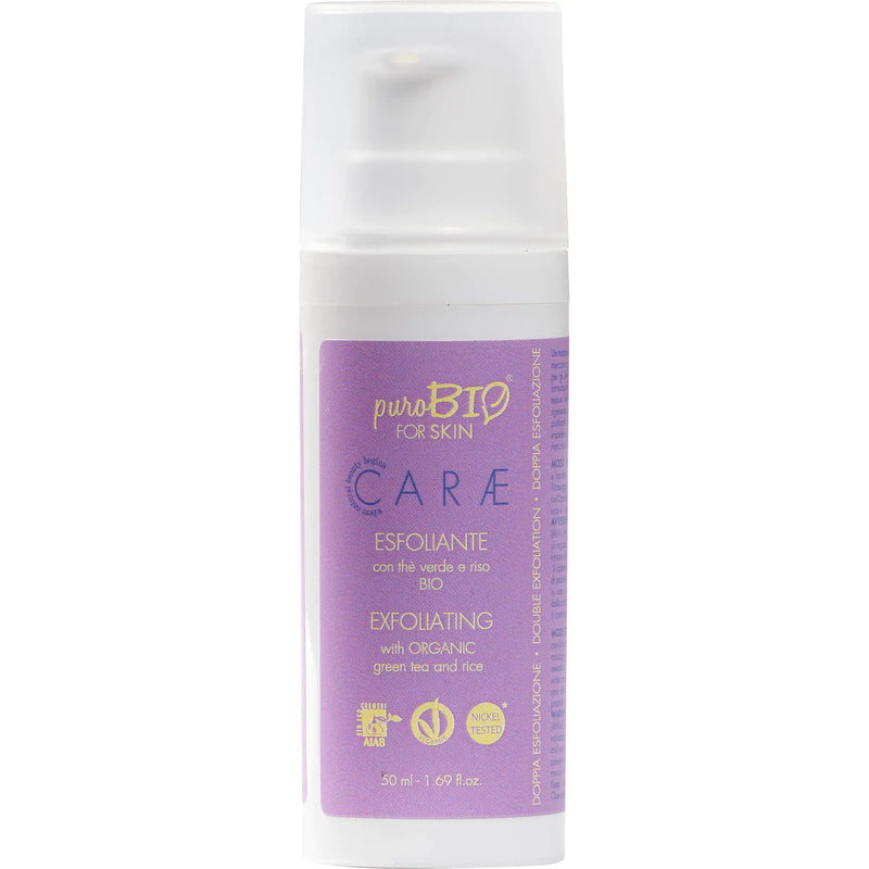 puro bio Esfoliante viso con The Verde e Riso Bio