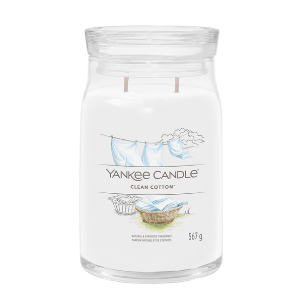 yankee candle CLEAN COTTON candela profumata grande