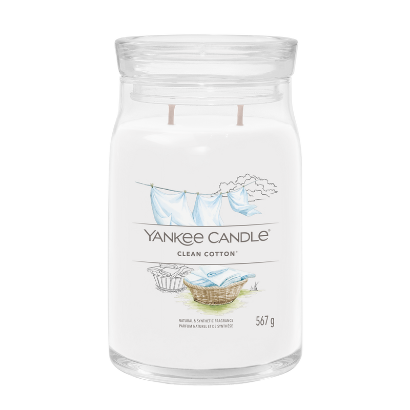 yankee candle CLEAN COTTON candela profumata grande
