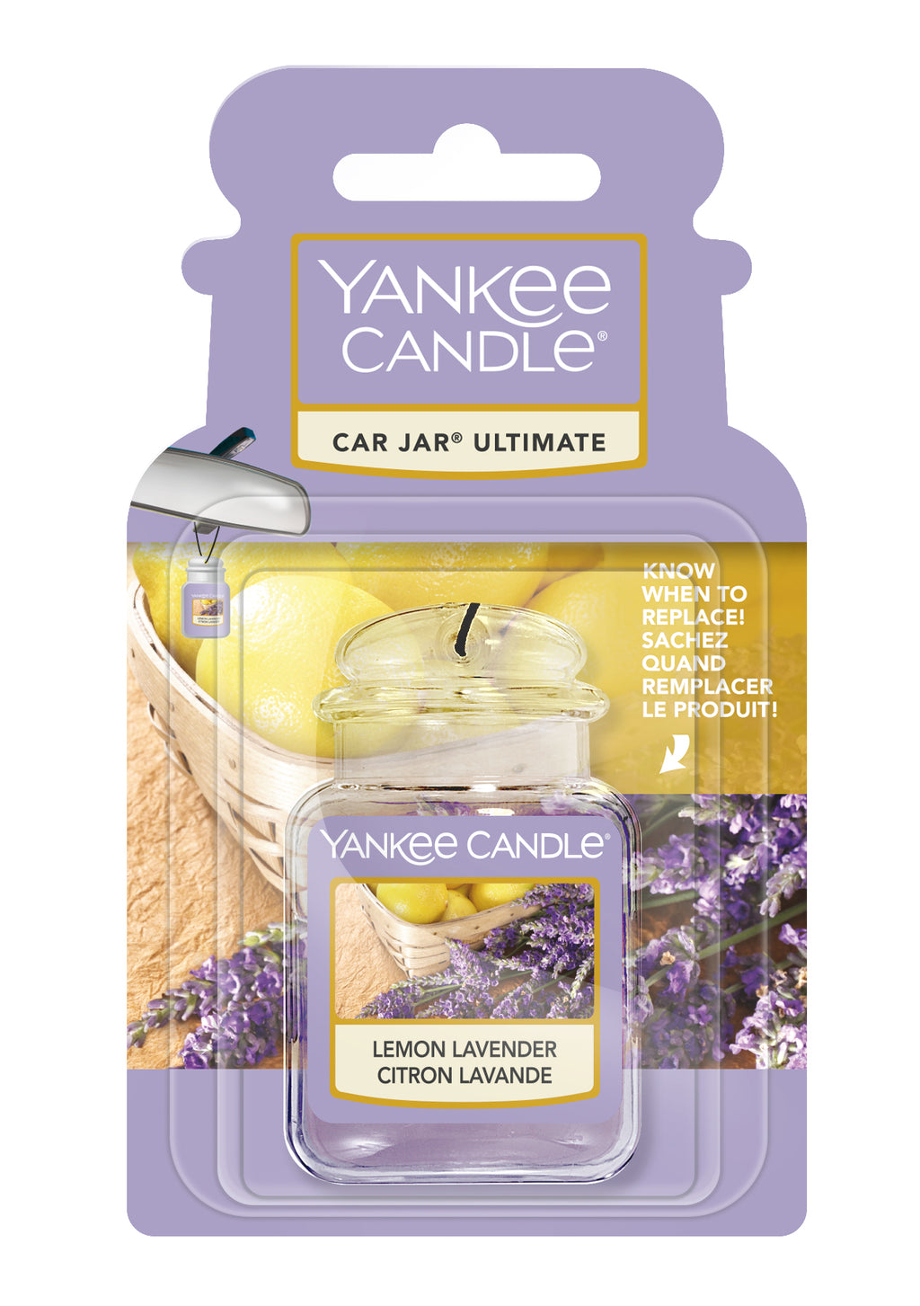 yankee candle LEMON LAVENDER car jar - profumatore auto