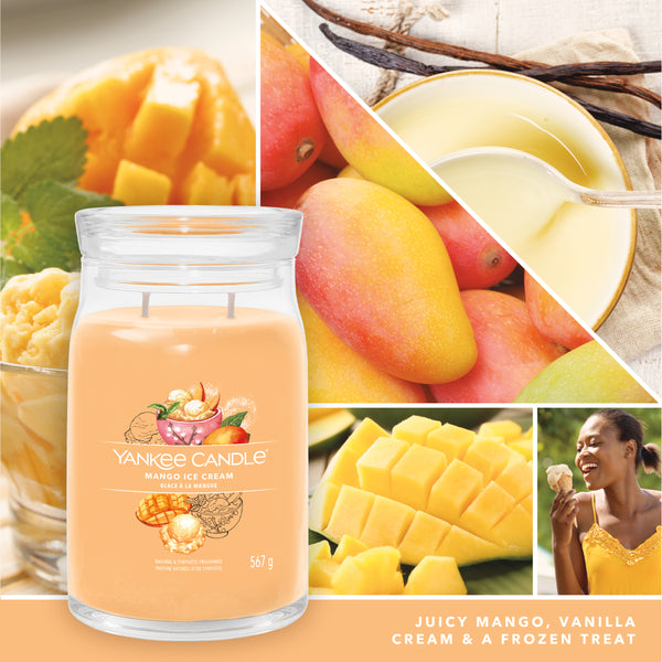 yankee candle MANGO ICE CREAM candela profumata grande