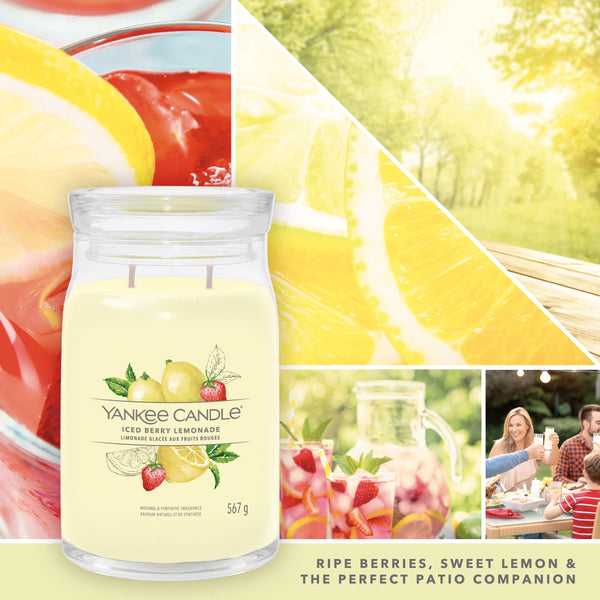 yankee candle ICED BERRY LEMONADE candela grande profumata