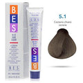 Bes Hi-Fi Hair Color Liposomi vegetali 5.1 CASTANO CHIARO CENERE - Tinta per capelli - 100ml