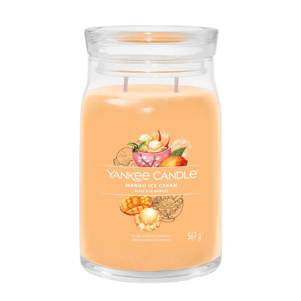 yankee candle MANGO ICE CREAM candela profumata grande