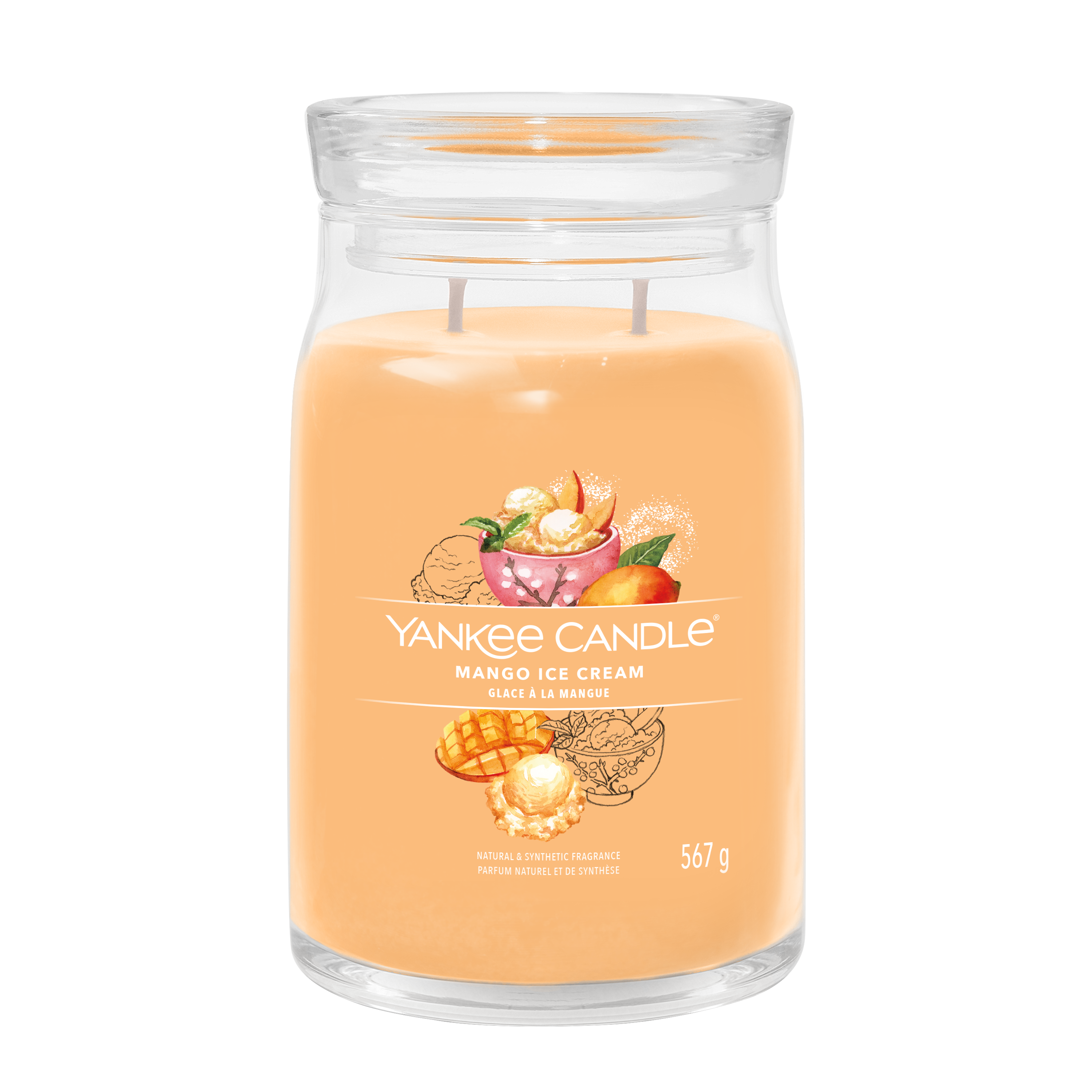 yankee candle MANGO ICE CREAM candela profumata grande