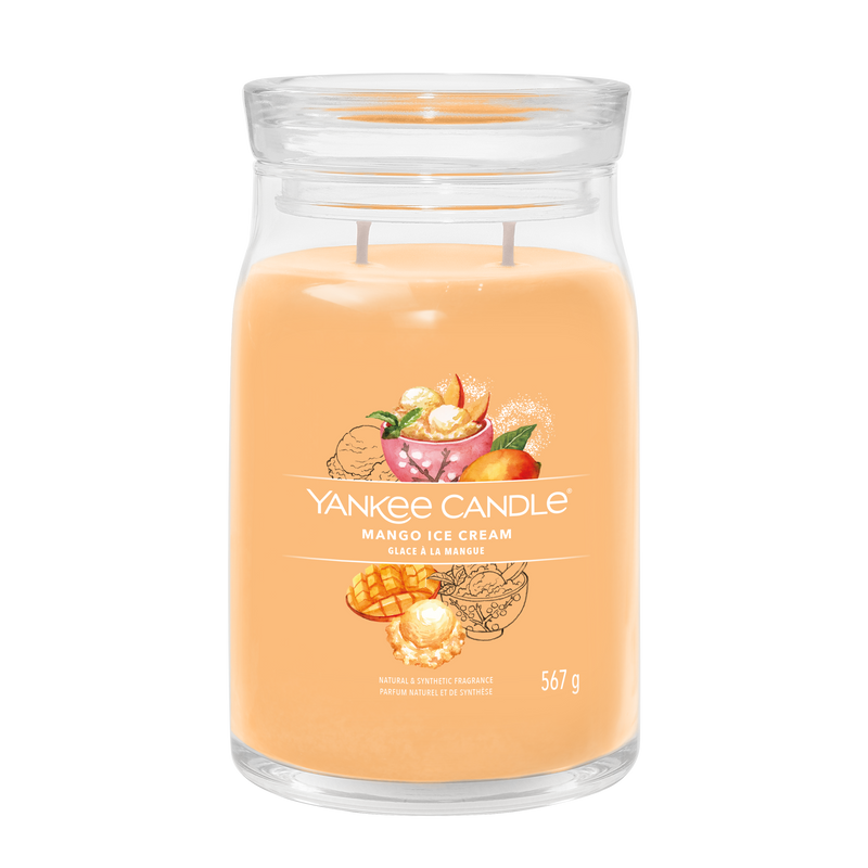 yankee candle MANGO ICE CREAM candela profumata grande