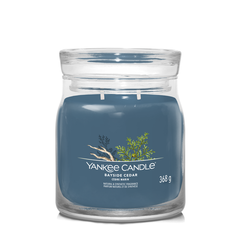yankee candle BAYSIDE CEDAR candela profumata media