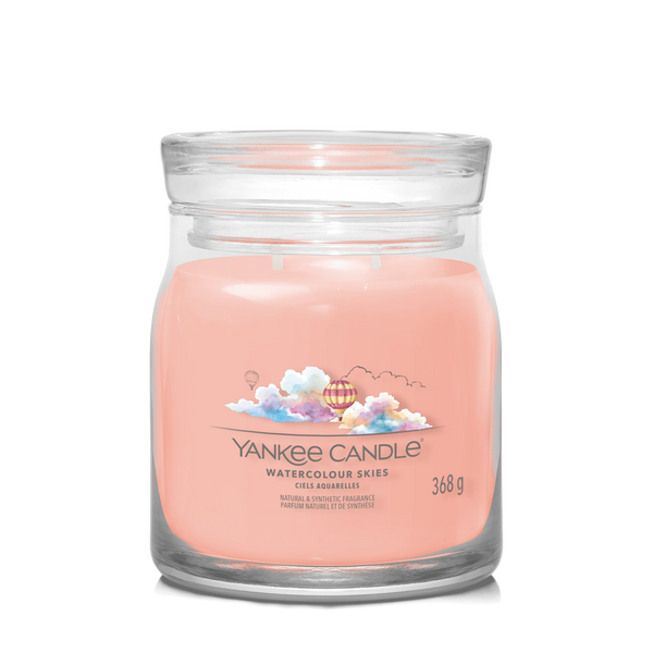 yankee candle WATERCOLOUR SKIES candela profumata media