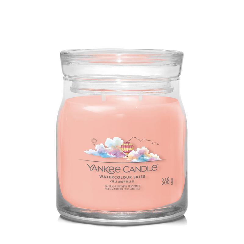 yankee candle WATERCOLOUR SKIES candela profumata media