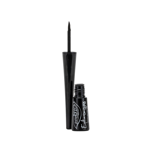 puro bio eyeliner  on fleek felt tip  con punta in feltro