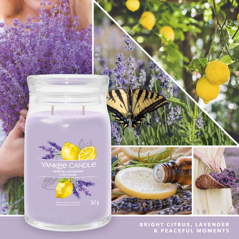 yankke candle LEMON LAVENDER candela profumata grande