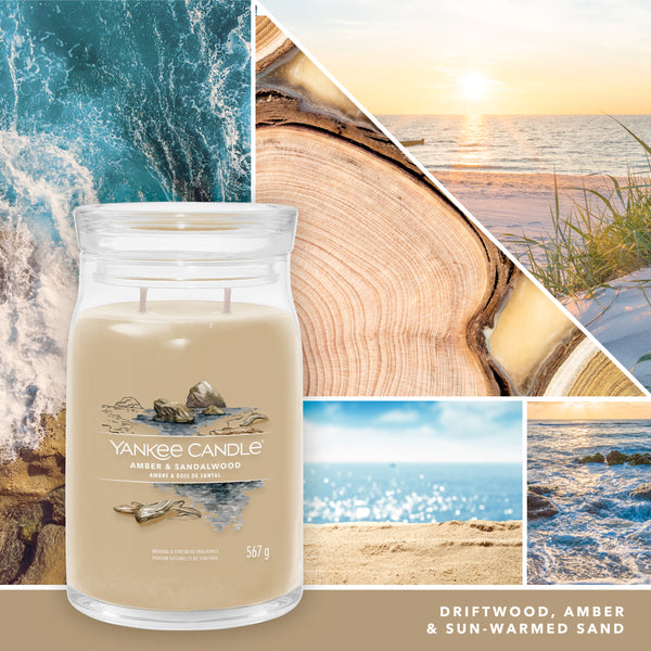 yankee candle AMBER & SANDALWOOD candela profumata grande