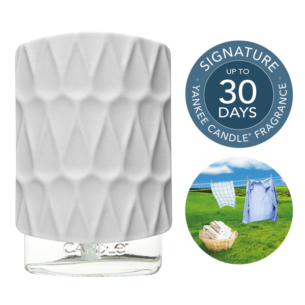 Yankee candle profumatore ambiente clean cotton kit base
