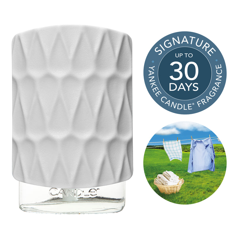 Yankee candle profumatore ambiente clean cotton kit base