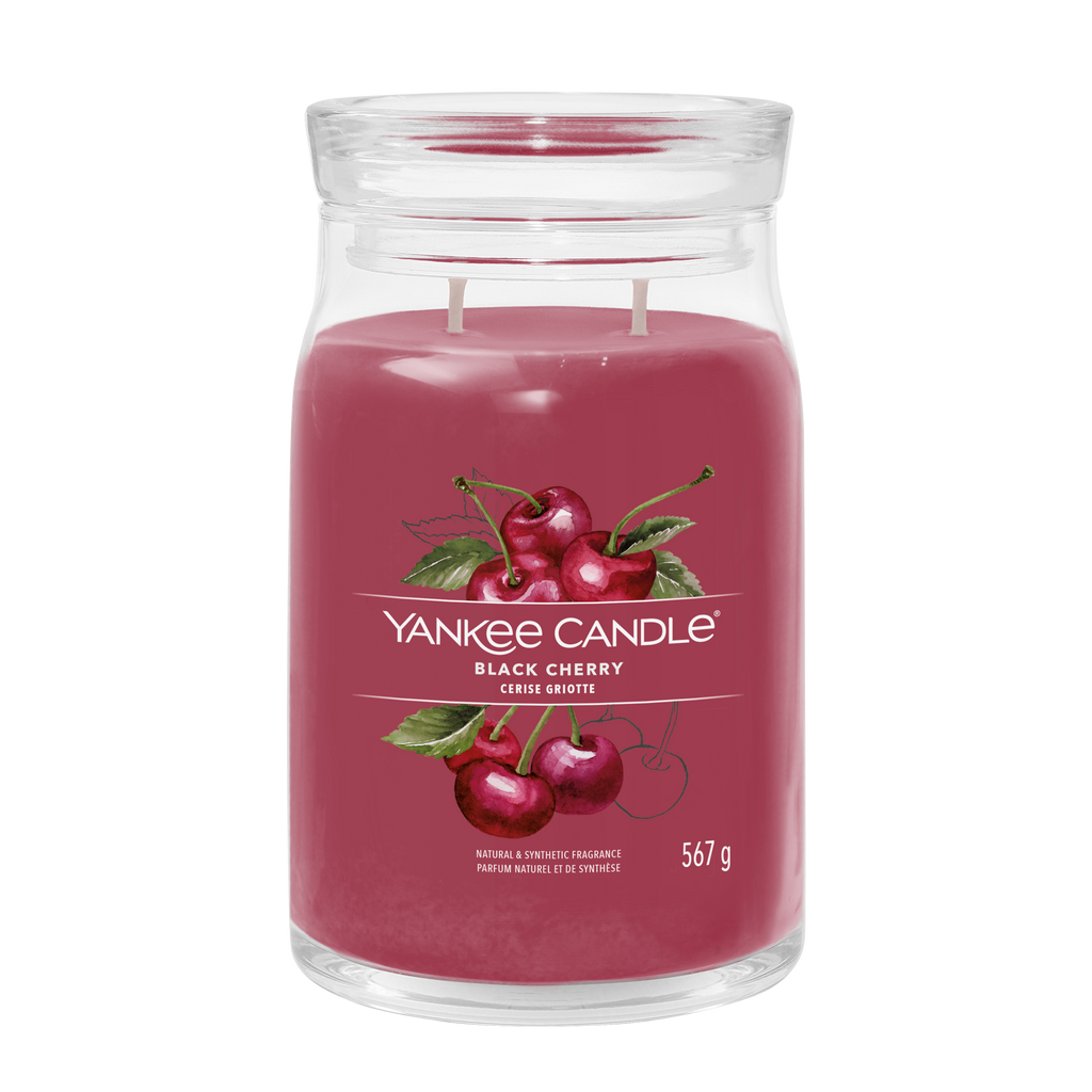 yankee candle BLACK CHERRY candela profumata grande