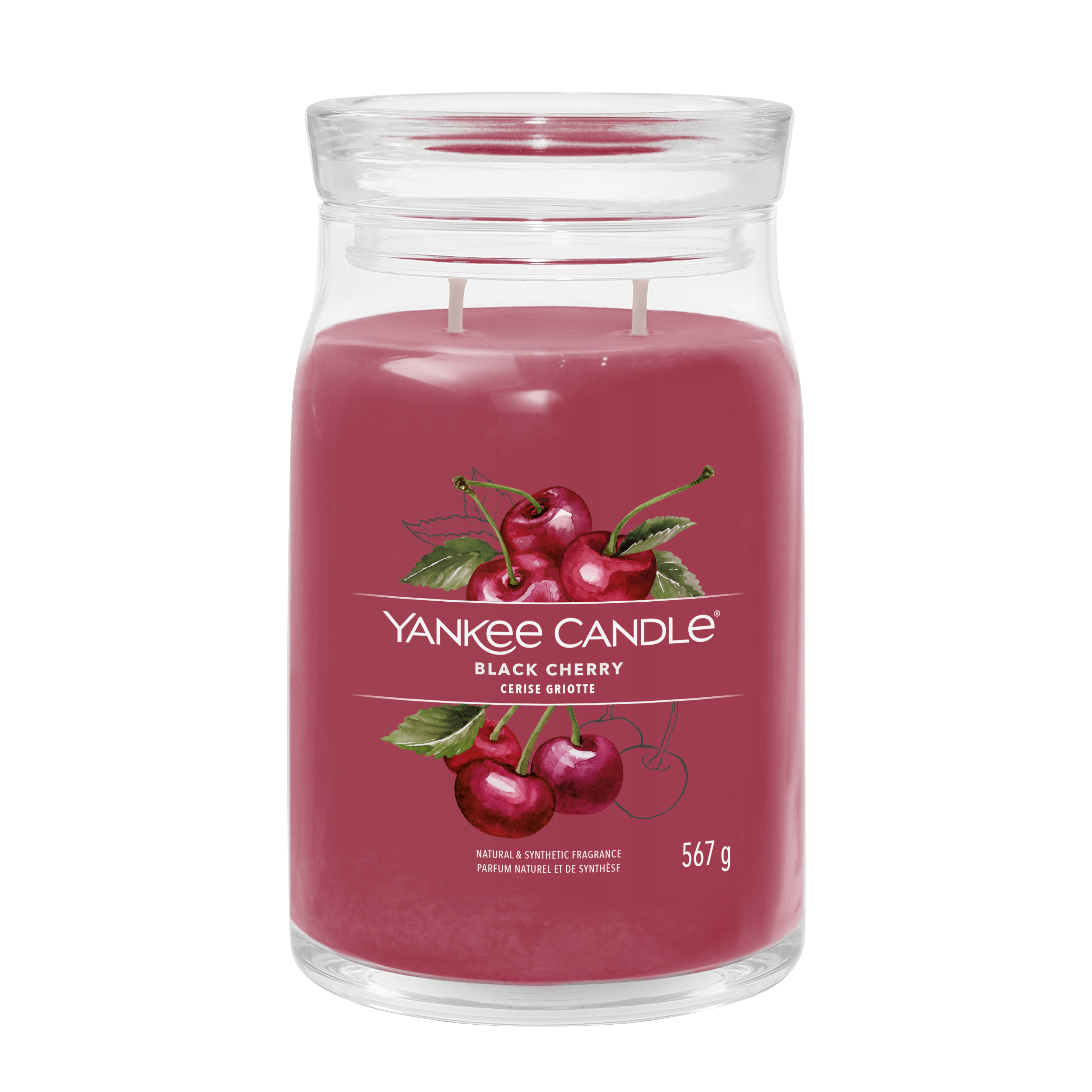 yankee candle BLACK CHERRY candela profumata grande