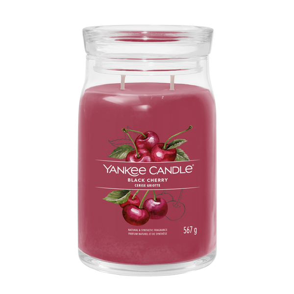 yankee candle BLACK CHERRY candela profumata grande