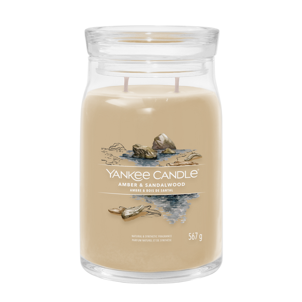 yankee candle AMBER & SANDALWOOD candela profumata grande