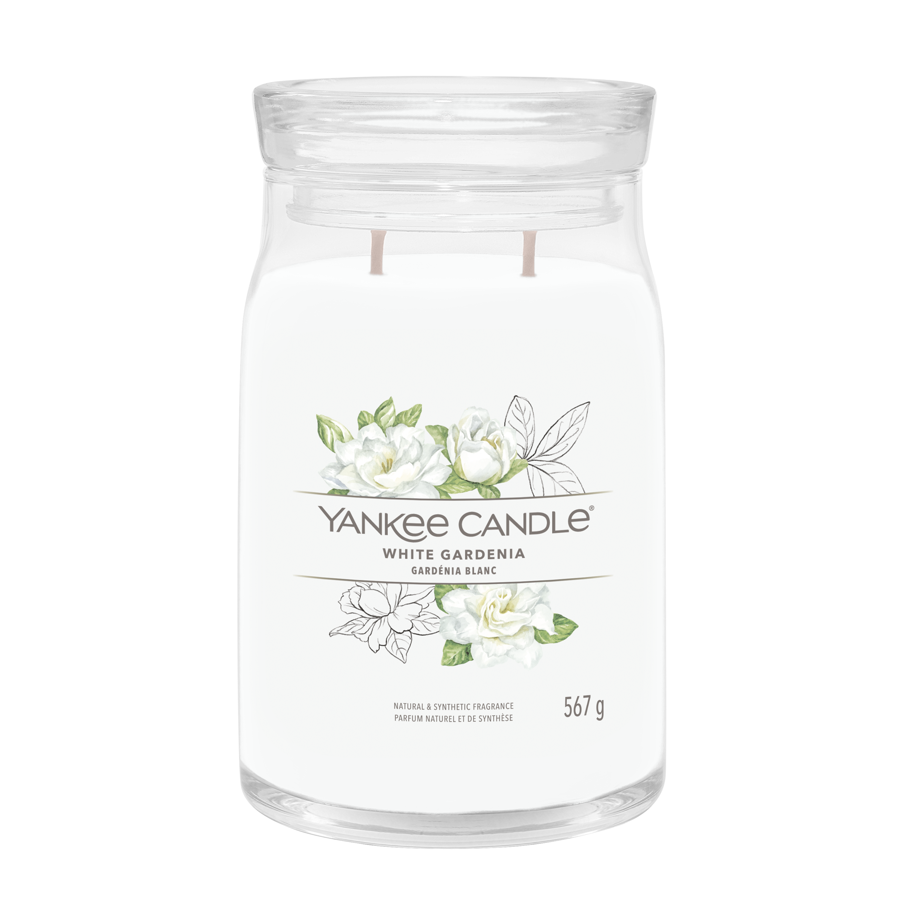 yankee candle WHITE GARDENIA candela profumata grande