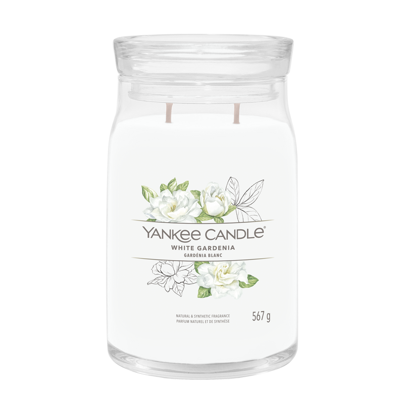yankee candle WHITE GARDENIA candela profumata grande