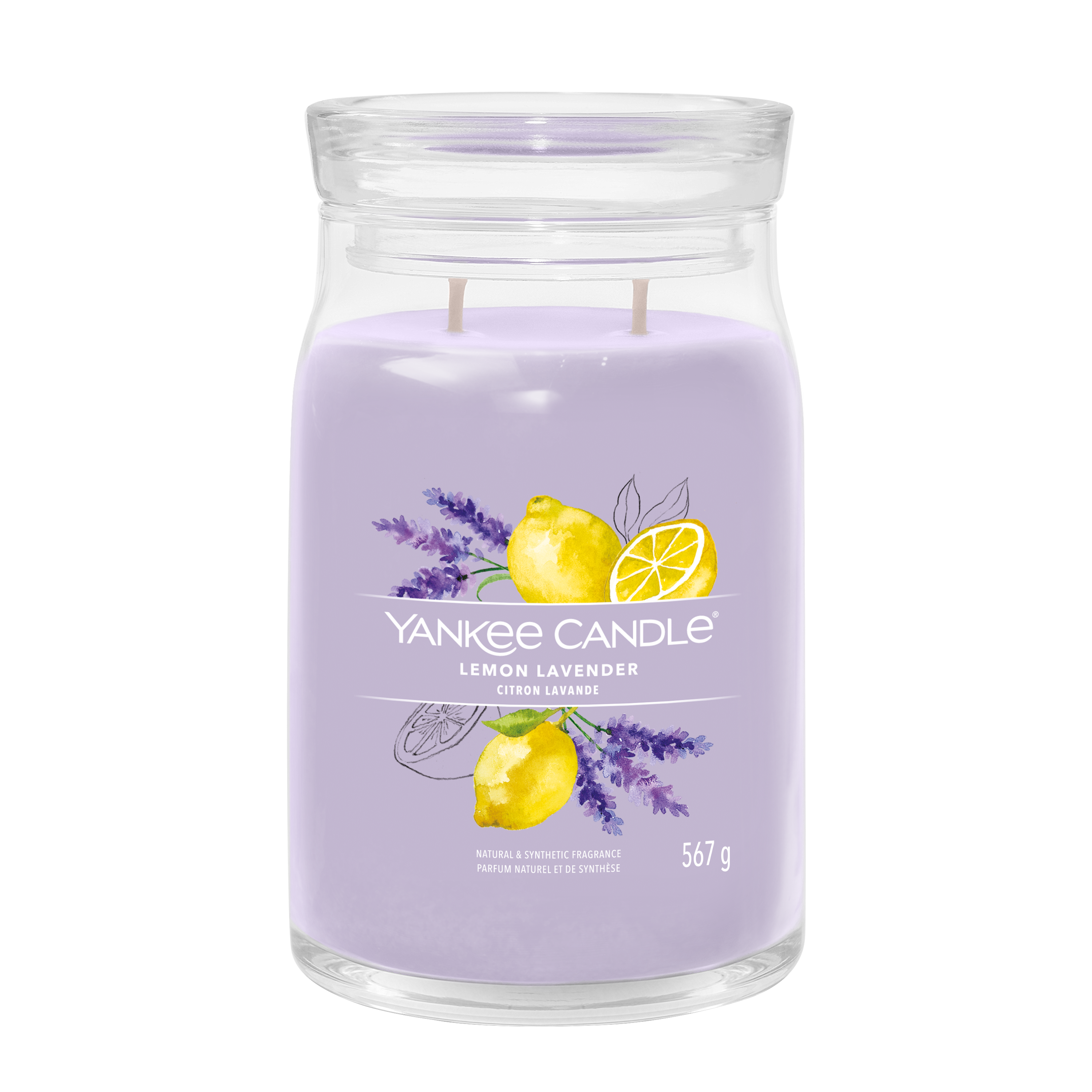 yankke candle LEMON LAVENDER candela profumata grande