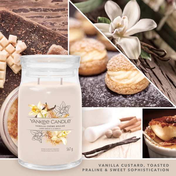 yankee candle VANILLA CRÈME BRÛLÉE candela profumata grande