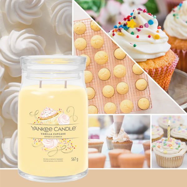yankee candle vanilla cupcake candela profumata grande