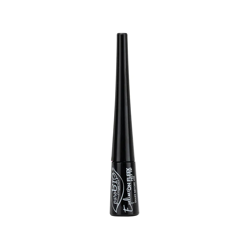 puro bio Eyeliner on fleek brush tip nero intenso