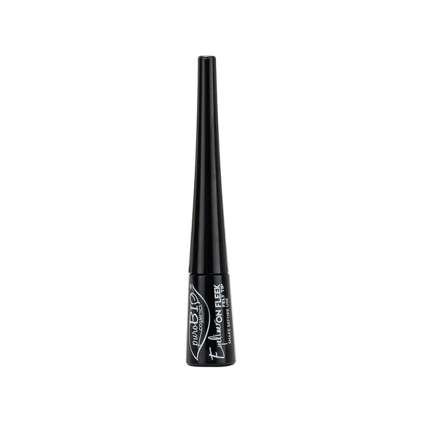 puro bio Eyeliner on fleek brush tip nero intenso