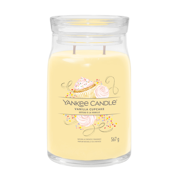 yankee candle vanilla cupcake candela profumata grande
