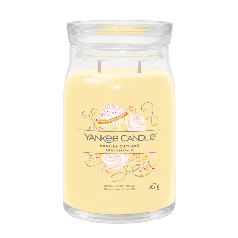 yankee candle vanilla cupcake candela profumata grande